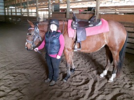 Cierra's new saddle!